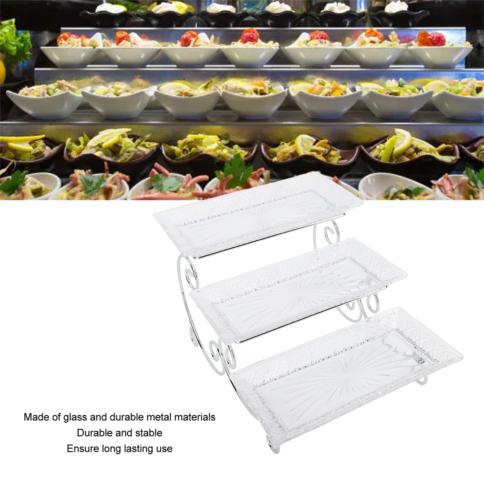 Amazon｜3段サービングスタンド ホリデーサービングプラッター＆トレイ